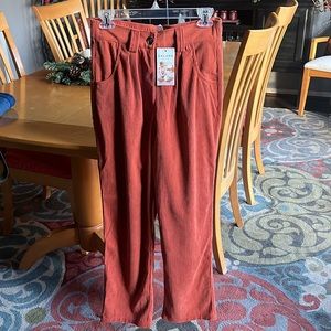 Halara Size M Rust Corduroy Casual Pants